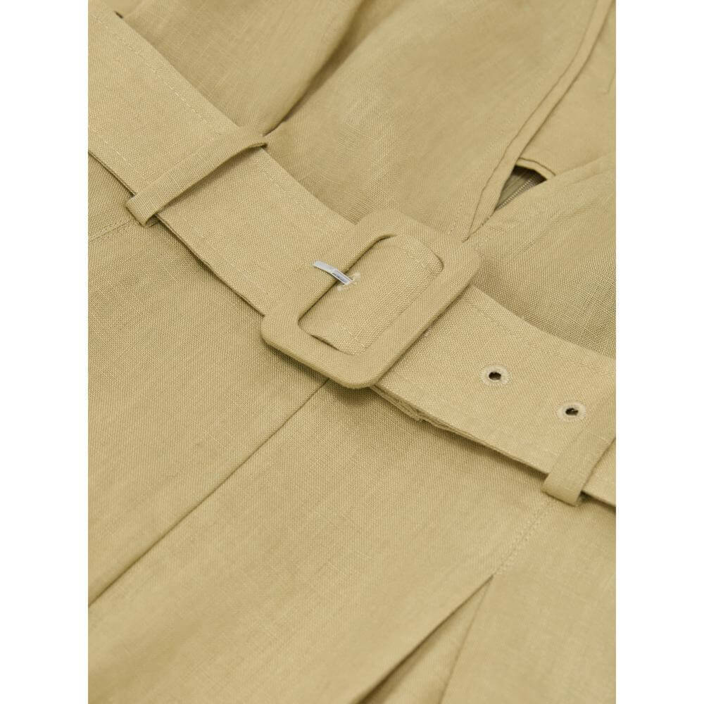 REISS Sansi Linen Short-Sleeve Belted Playsuit